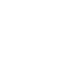 A minimalist white line icon of a motorized golf cart on a black background, used as a brand asset for Kountry Resort Campground.
