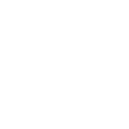 A minimalist white line icon of a kayak seen from a top-down view with a double-bladed paddle lying across it on a black background, used as a brand asset for Kountry Resort Campground.