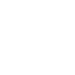 A minimalist white line icon of a front-loading washing machine with an open door and folded laundry on top, on a black background, used as a brand asset for Kountry Resort Campground.