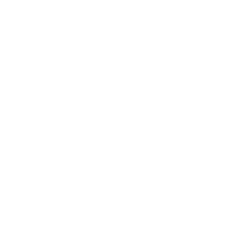 A minimalist white line icon of a camping tent with a flag and a map location pin on a black background, used as a brand asset for Kountry Resort Campground.