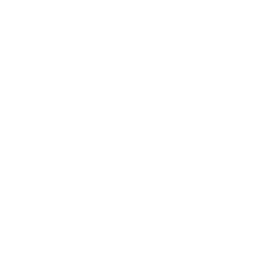 A minimalist white line icon of a person swimming in water on a black background, used as a brand asset for Kountry Resort Campground.